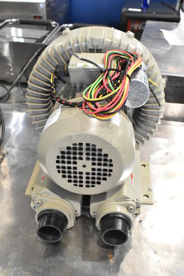 Emore Horn EHS-429 Motor, 220-240V, 1 Phase, wires visible, in good condition.