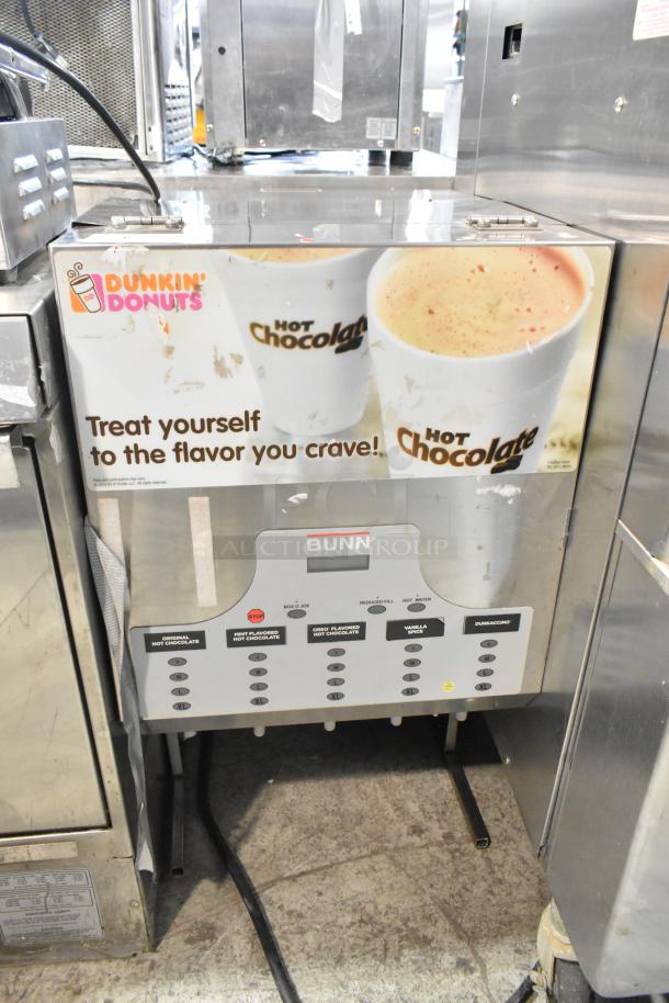 Bunn IMIX-5 stainless steel commercial cappuccino machine, 120/208-240V, 1 Phase, countertop model, used condition.