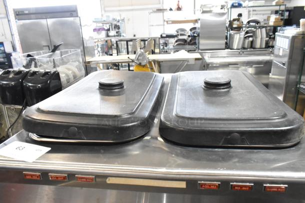 Taylor 342D-27 stainless steel commercial frozen beverage machine, air-cooled, 2 flavors, drink mixer, commercial casters.