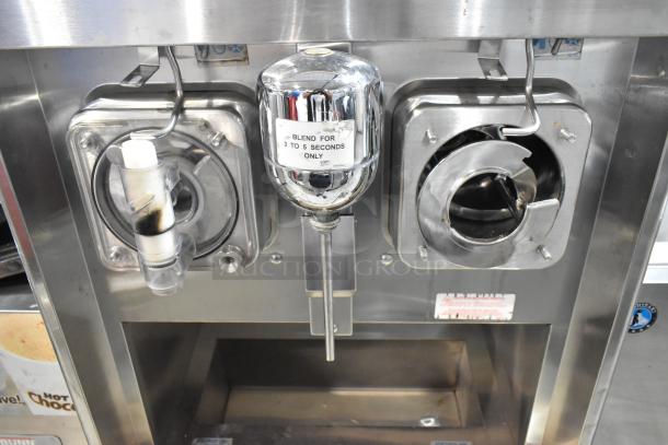 Taylor 342D-27 stainless steel 2-flavor frozen beverage machine, air-cooled, drink mixer, on casters. 208-230V, 1 Phase.