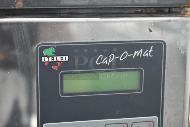 Italgi Cap-o-mat espresso machine control panel, features Italgi logo and display. Suitable for commercial use, 110V, 1 Phase.