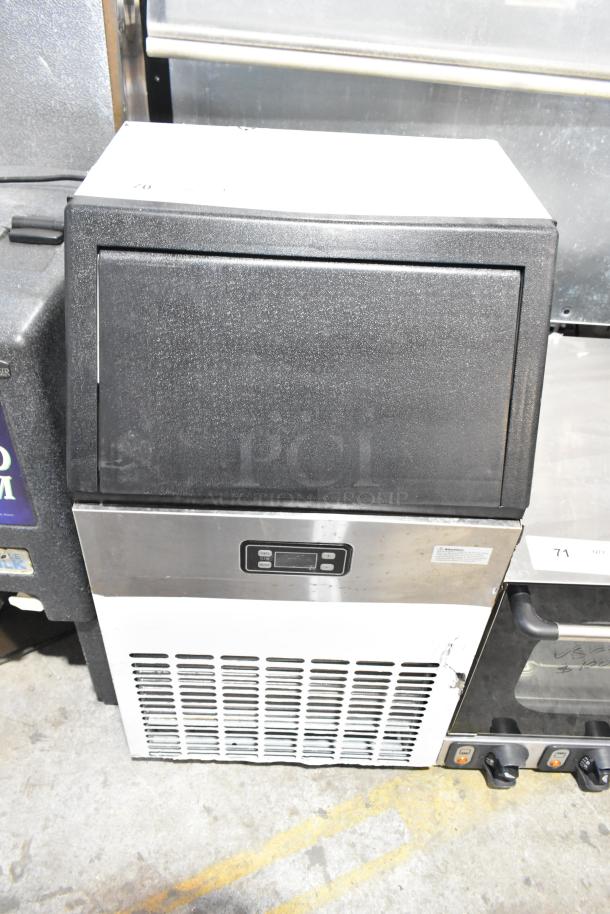 HZB-45 Stainless Steel Ice Machine, 115V, 1 Phase, self-contained, minor wear, digital controls, commercial use.