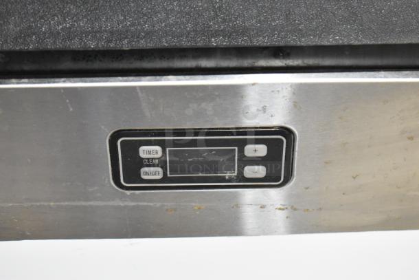 HZB-45 Stainless Steel Ice Machine control panel showing timer, clean, on/off buttons; 115 Volts, good condition.