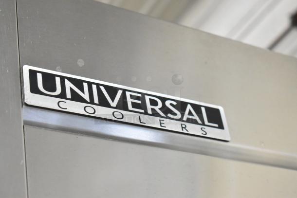 Universal Coolers RICI-30 stainless steel commercial single door reach-in cooler, features poly coated racks and commercial casters.