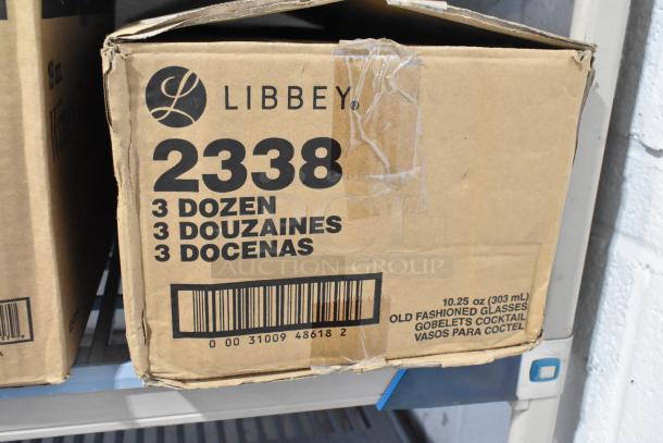 Libbey 2338 Lexington 10.25 oz. Rocks Glasses box, 3 dozen, new condition, customizable, scratch and dent items.