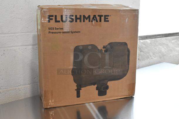 Brand new Flushmate M-101526-F3A 1.6 GPF replacement system in original box, labeled "503 Series Pressure-assist System."