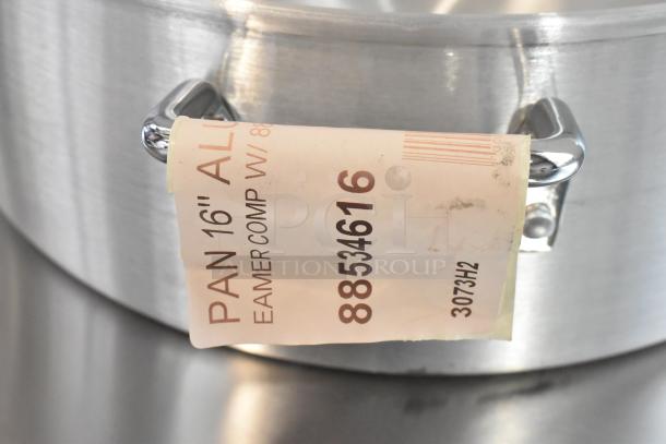BRAND NEW SCRATCH AND DENT! Town 34616 18 Qt. Aluminum Steamer Water Pan, tag reads: "PAN 16" ALUMINUM STEAMER COMP. W/ 88534616".