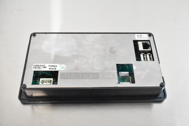 Brand new monitor with visible scratches and dents. Labels indicate model PR04254, FORZA ROHS compliant.