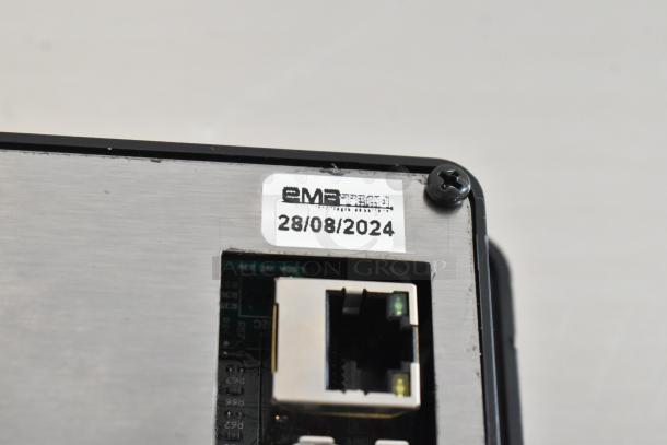 Brand new scratch and dent monitor corner with visible EMP label dated 28/08/2024. Connection port shown.