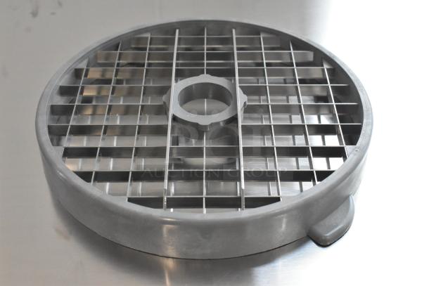 Brand new Robot Coupe 28114W 25/32" dicing kit, showing a metal grid and plastic frame; slight scratches visible.