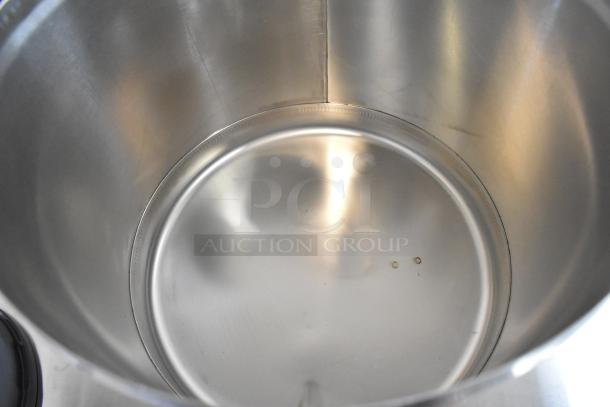 BRAND NEW SCRATCH AND DENT! Curtis SW-2 stainless steel syrup warmer, 2-gallon capacity, 120V, features interior scratches.