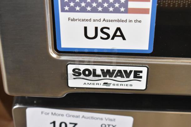BRAND NEW 2025 Solwave SWA18T Ameri-Series commercial microwave, stainless steel, push button controls, 208/240V, 1 Phase.