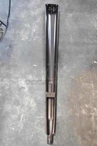 Lot of 3 brand new metal table legs, minimal scratches, durable construction, mounting holes visible, ideal for DIY projects.