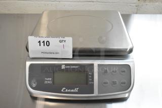 Brand new San Jamar Escali SCDGM66 66 lb. digital kitchen scale, multi-function, slight scratch and dent, includes tare function.