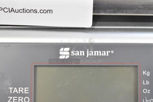 BRAND NEW San Jamar Escali SCDGM66 digital kitchen scale, 66 lb. capacity, minor scratches, tare and zero functions, multi-unit display.