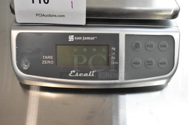 Brand new San Jamar Escali SCDGM66, 66 lb. digital kitchen scale. Multi-function, minor scratches, tare feature, LCD display.