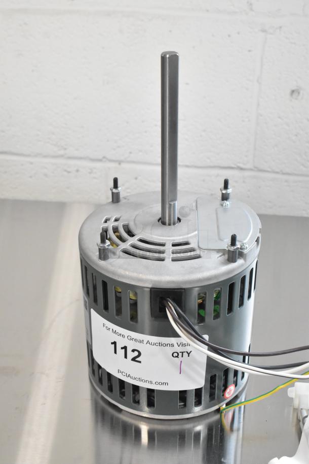 Brand new East West YDK140/20-2-75B1 motor, 208-240V, 1 phase. Scratch and dent condition. Auction label: 112.