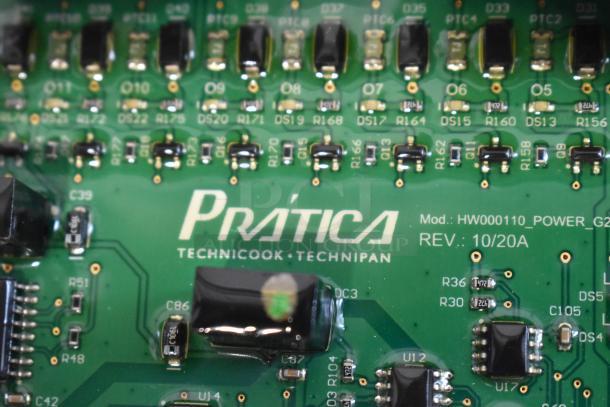 Prática HW000110 circuit board, new condition, labeled with "Technicook Technipan" and model details.