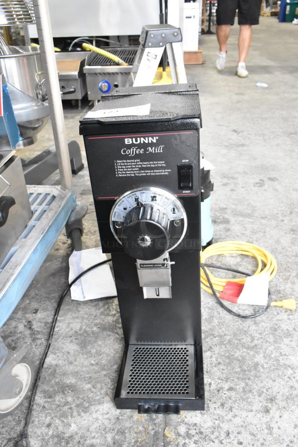 Brand new 2020 Bunn G1 HD Coffee Grinder. Metal build, commercial grade, 120V, 1 phase. Minor scratches and dents.