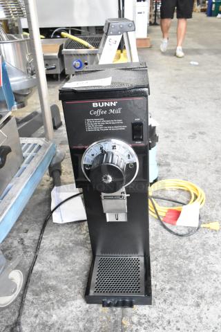 BRAND NEW SCRATCH AND DENT! 2020 Bunn G1 HD Metal Commercial Countertop Coffee Bean Grinder. 120 Volts, 1 Phase. - Item #1201186