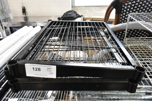 Tiered lot including black wire rack, Westcott Basics items, and ERIGEA055 umbrella with holder; labeled quantity tier lot.