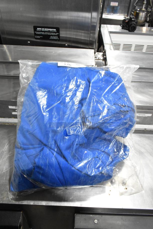 BRAND NEW SCRATCH AND DENT! 427UMCAS09CB Lancaster Table & Seating 9' Lake Blue replacement umbrella canopy in packaging.