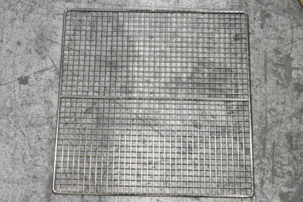 Brand new scratch and dent metal rack, grid design, durable steel, 4 available, slight blemishes, great for storage.