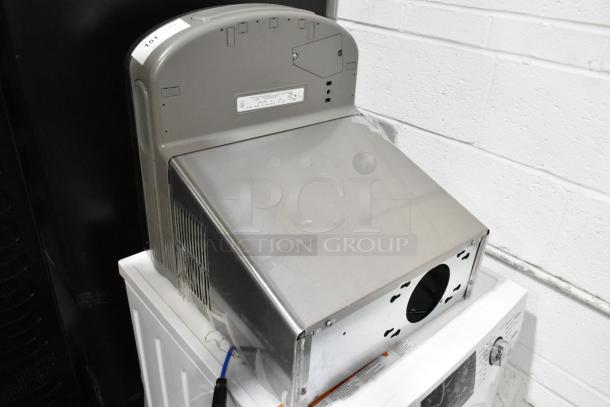 Brand new Elkay EZSDWS_1G stainless steel wall mount water fountain, 115V, 1 phase, with minor scratches and dents.