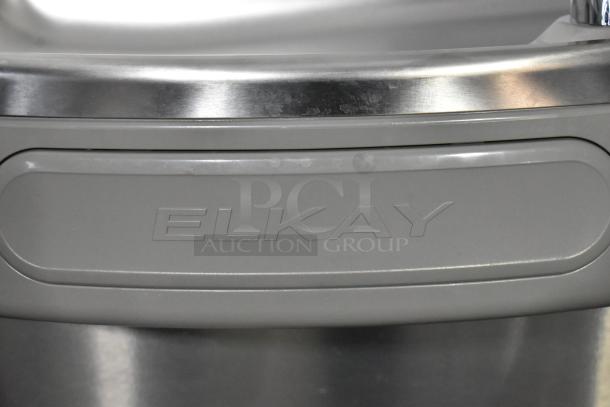 BRAND NEW SCRATCH AND DENT! Elkay EZSDWS_1G stainless steel wall mount water fountain, 115 volts, 1 phase, logo visible.