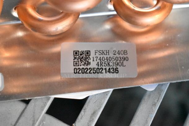 BRAND NEW SCRATCH AND DENT! Avantco 17815282HC evaporator coil with markings: FSKH 240B, 17404050390, 4R5K390L.