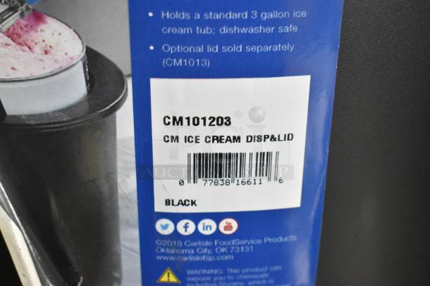 BRAND NEW Carlisle CM101203 Coldmaster 3 Gallon Ice Cream Cold Crock with Lid, Black. Scratch and Dent. Dishwasher safe.