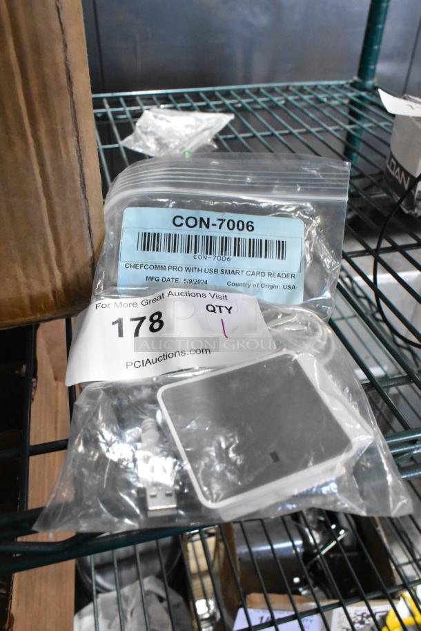 BRAND NEW TurboChef CON-7006 Chefcomm Pro USB Smart Card Reader, in packaging. MFG Date: 5/9/2024, USA. Item 178 from PCI Auctions.