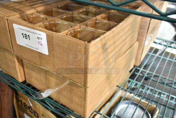Boxes of Arcoroc Q2540 ArcoPrime 7.5 oz. Rocks Glasses, new, marked QTY x6, slight scratch and dent.