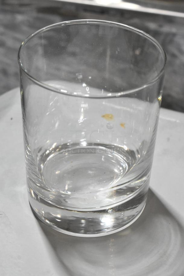 Libbey 918CD heavy base 13.5 oz. rocks glass, brand new with visible scratch and dent imperfections.