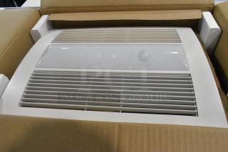 Panasonic FV-11VHL2 Fan Heater/Light, brand new with minor scratch, shown in open box with protective packaging.