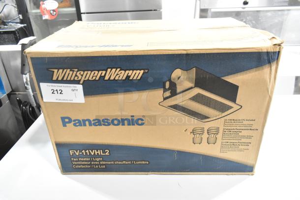 Brand new Panasonic FV-11VHL2 fan heater/light, scratch and dent condition, in original box with included CFL bulbs.