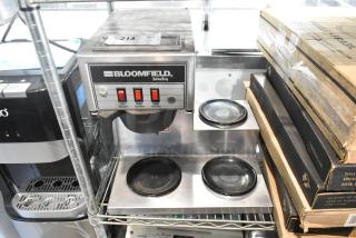Bloomfield 8571 Stainless Steel Commercial Countertop 3 Burner Coffee Machine w/ Poly Brew Basket. 120 Volts, 1 Phase. - Item #1201303