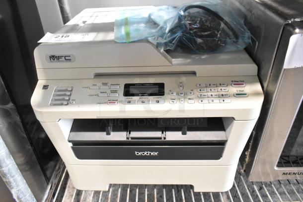 Brother MFC-7360N multifunction machine; printer, scanner, copier. Beige. Control panel with display. Good condition.