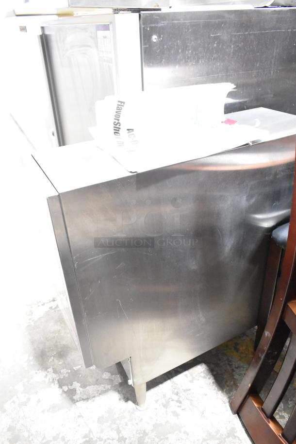 SureShot ACFS-10 stainless steel flavor dispenser, 120V, 1 phase, commercial countertop use, visible scratches, sturdy build.