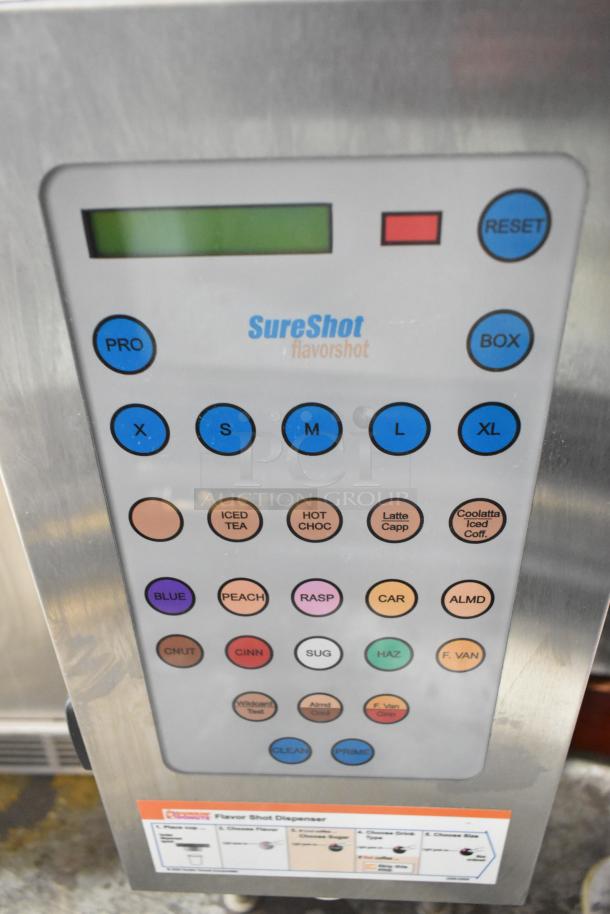 SureShot ACFS-10 stainless steel countertop flavor dispenser with control panel. 120V, 1 Phase, model ACFS-10, excellent condition.