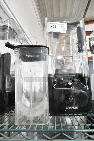 Cranddi K90 Countertop Blender with pitcher, enclosure cover; 110V, 1 phase. Auction tag shows lot number 231.