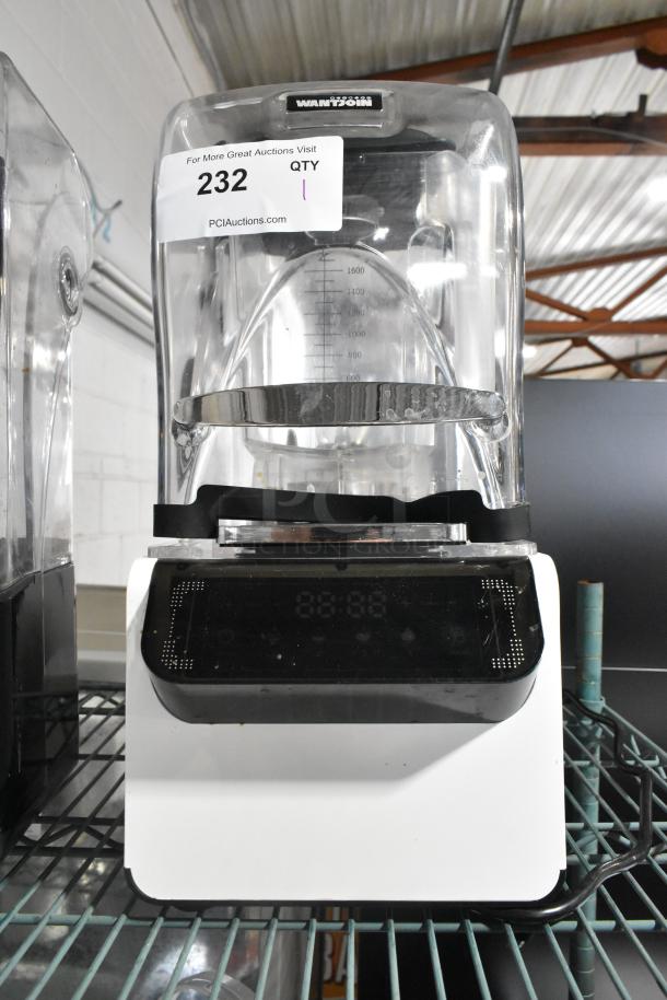 Wantjoin WX-9003 countertop blender with pitcher and enclosure cover. Features digital display. 110 Volts, 1 Phase.