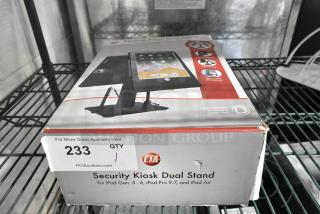 BRAND NEW CTA Security Kiosk Dual Stand in box, compatible with iPad Gen. 5-6, iPad Pro 9.7, and iPad Air. Scratch and dent.