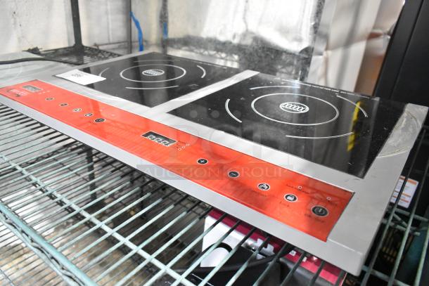 2018 Avantco IC18DB Stainless Steel 2 Burner Induction Range, 120V, 1 Phase, commercial countertop model.