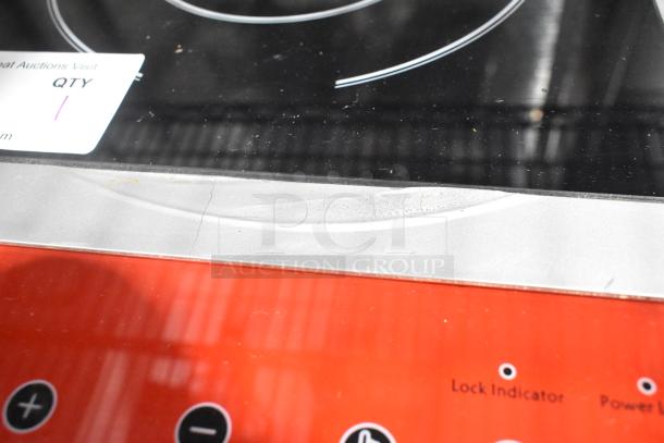2018 Avantco IC18DB Stainless Steel 2 Burner Induction Range. Visible control panel details and minor surface wear.