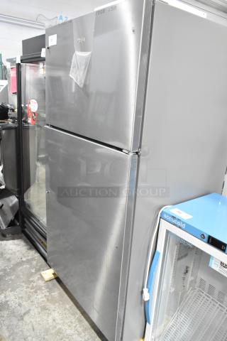 Brand new Whirlpool 21MSTFATR6 stainless steel cooler with freezer. Scratch and dent condition. 115 volts, 1 phase.