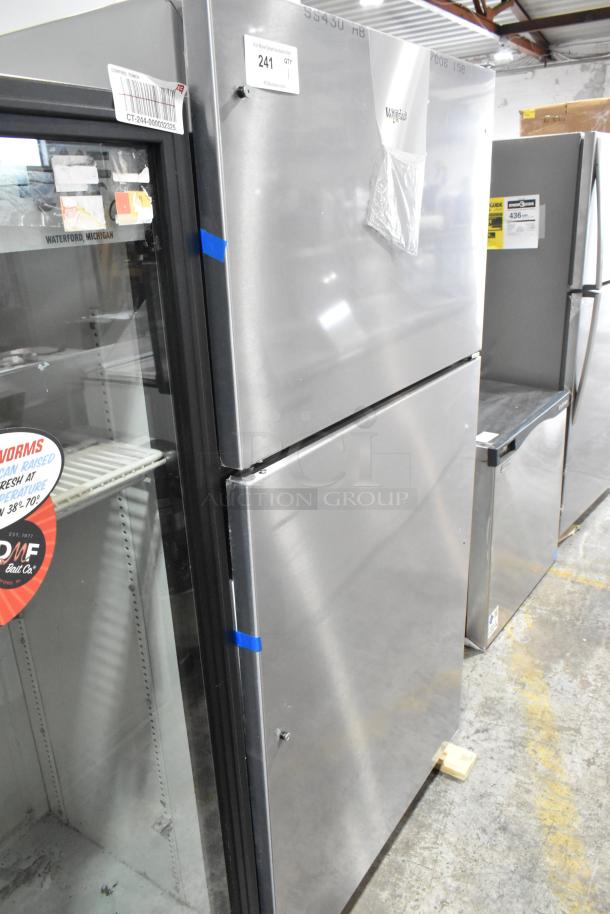 Brand new Whirlpool 21MSTFATR6 stainless steel cooler and freezer, slight scratch and dent, 115V, single phase.