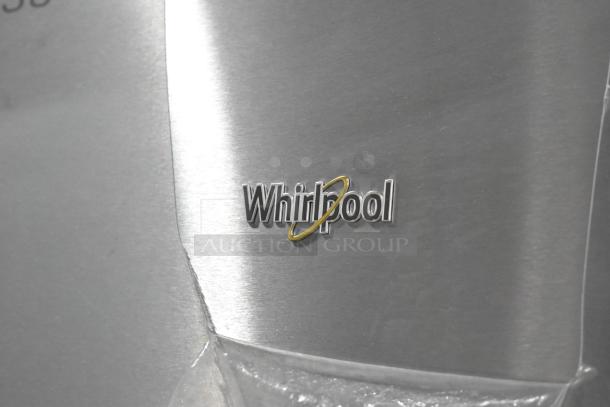 Brand new Whirlpool 21MSTFATR6 stainless steel cooler with freezer, 115 volts, 1 phase, minor scratch and dent.