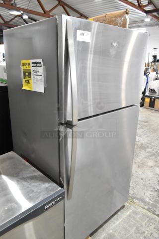 Brand new Whirlpool 21MSTFATR6 stainless steel cooler with freezer, 115 volts, 1 phase, scratch and dent condition.