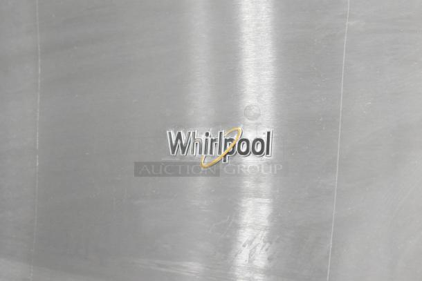 Brand new 2025 Whirlpool 21MSTFATR6 stainless steel cooler with freezer. Features scratch and dent marks.